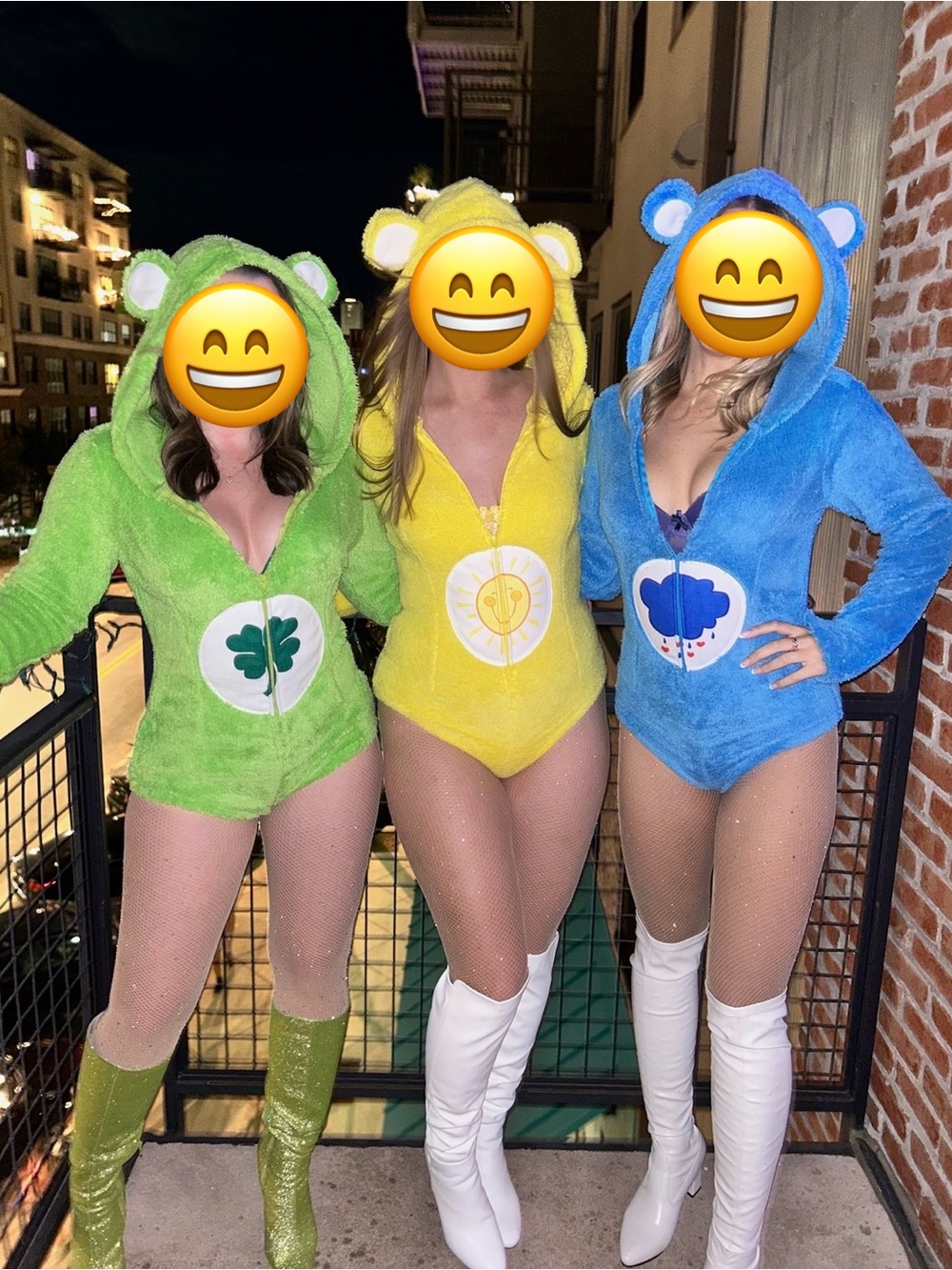 Care Bears Lime Green Hooded Plush Onesie Romper - Picture 7 of 11